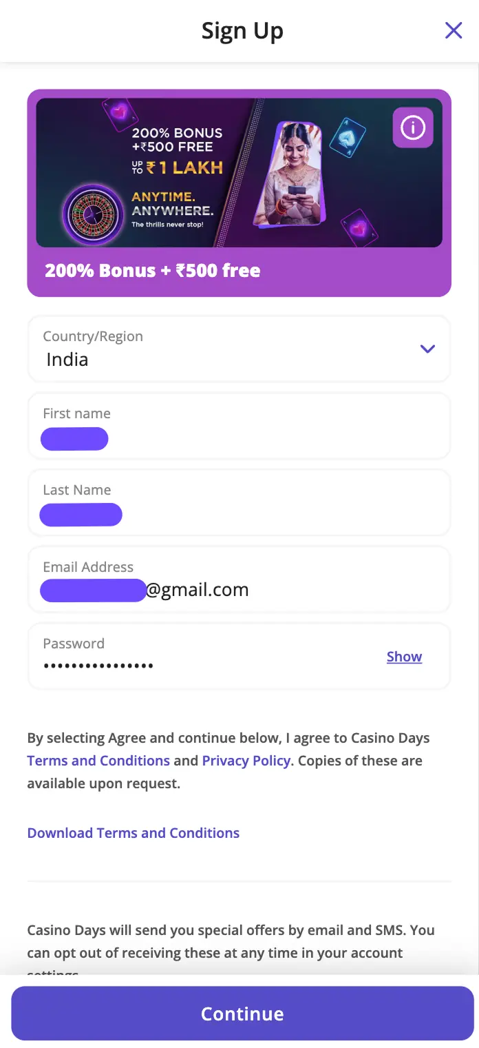Casinodays — Casinodays लॉगिन