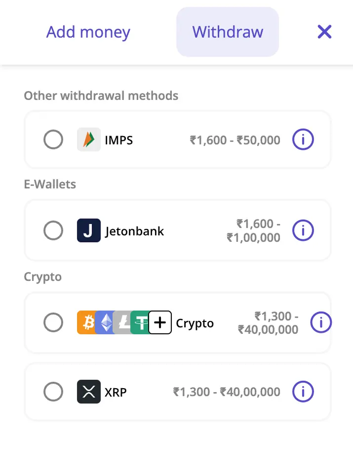 Casinodays home withdrawal methods